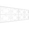 Ekena Millwork Set of Four Panels for 94 1/2"W x 32 1/4"H Monument Fretwork Wainscot Wall Paneling WPKP16X01X47MMT - alternate 1